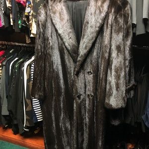 Mens Mink Full Length Fur Coat